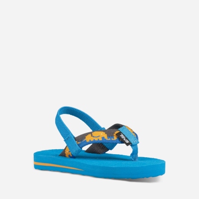 Teva Mush II Kids' Blue Flip Flops CA53091 Canada Sale